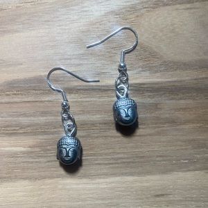 Sterling Silver Buddha Earrings